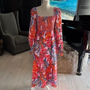 FARM Rio Vibrant Long Sleeve Dress